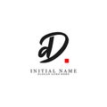 Initial name DD logo design, double D letter name logo vector illustration