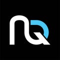 initial of NQ letter logo vector icon illustration Royalty Free Stock Photo