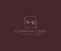 initial NQ letters Decorative luxury wedding logo