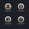 Initial O logo with real estate elements template Royalty Free Stock Photo