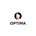 Initial O optima logo design template Royalty Free Stock Photo