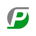 Initial P Lettermark Symbol Design Royalty Free Stock Photo