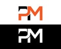 Initial PM Letter Logo Design