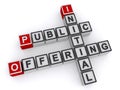 Initial public offering word blocks Royalty Free Stock Photo