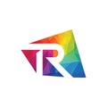 Letter R vector logo design.