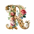 Initial R Rococo Style