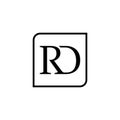 Initial RD DR Monogram Logo Design Vector