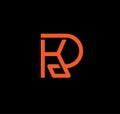 Initial rk letter creative simple logo