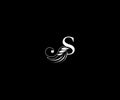 Initial S letter luxury beauty flourishes ornament monogram logo