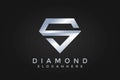Initial S Logo. S Letter Diamond Icon Design Vector Illustration