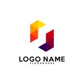 Initial S logo vector template, pixel, fast logo, triangle, r, v, n, c