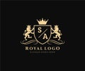 Initial SA Letter Lion Royal Luxury Heraldic,Crest Logo template in vector art for Restaurant, Royalty, Boutique, Cafe, Hotel,