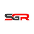 Initial SGR letters logo design. SGR setting logo template. GSR VPN icon design. RGS gaming icon. SG or GR security icon design