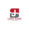 Initial SJ Letter Logo Design Vector Template. Monogram and Creative Alphabet Letters icon Illustration.