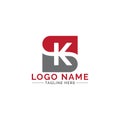 Initial SK Letter Logo Design Vector Template. Monogram and Creative Alphabet Letters icon Illustration.