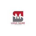 Initial SM Letter Logo Design Vector Template. Monogram and Creative Alphabet Letters icon Illustration.