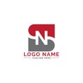 Initial SN Letter Logo Design Vector Template. Monogram and Creative Alphabet Letters icon Illustration.