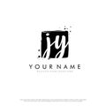 JY initial square logo template vector. A logo design for company and identity business