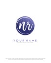 NR initial square logo template vector. A logo design for company and identity business