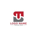 Initial SU Letter Logo Design Vector Template. Monogram and Creative Alphabet Letters icon Illustration.