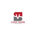 Initial SV Letter Logo Design Vector Template. Monogram and Creative Alphabet Letters icon Illustration.