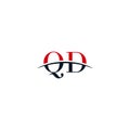 Initial Swoosh Logo Symbol QD