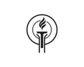 Initial T for Torch logo and symbol design inspiration