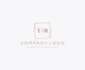 initial TR letters Decorative luxury wedding logo