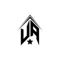 Initial UA logo design with Shape style, Logo business branding