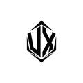 Initial VX logo design with Shield style, Logo business branding