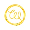 Initial W in Circle Noodle logo