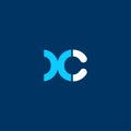 Initial XC Logo monogram design template. Modern logo elegant style simple shape Royalty Free Stock Photo