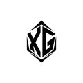Initial XG logo design with Shield style, Logo business branding