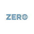 Simple initial z, zero logo design vector