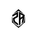 Initial ZA logo design with Shield style, Logo business branding