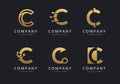 Initials C logo template