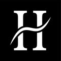 Initial H logo template orange color best icon design. H letters logo design. H letter logo monogram. H icon design