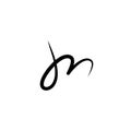 initials j and m jm logo signature icon