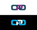 Initials Letter CPO Overlap Style Logo Concept.
