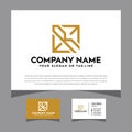 Initials letter erm logo with a business card vector