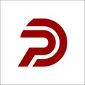 Initials Letter PD or DP logo vector