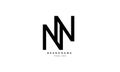 Initials Monogram logo NN