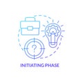 Initiating phase blue gradient concept icon Royalty Free Stock Photo