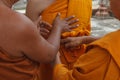 Initiation ceremony buddhist Royalty Free Stock Photo