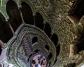 The initiation well in the park of the Quinta da Regaleira Palace. Sintra. Lisbon. Portugal