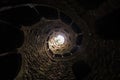 The Initiation well of Quinta da Regaleira in Sintra. The depth of the well is 27 meters. It connects with other tunnels through u