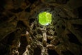 The Initiation well of Quinta da Regaleira in Sintra. The depth of the well is 27 meters. It connects with other tunnels through u