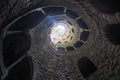 The Initiation well of Quinta da Regaleira in Sintra. The depth of the well is 27 meters. It connects with other tunnels through u