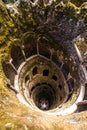 The Initiation well of Quinta da Regaleira in Sintra. The depth of the well is 27 meters. It connects with other tunnels through u