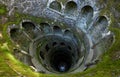 The Initiation Wells (Inverted tower) in Quinta da Regaleira estate. Sintra. Portugal Royalty Free Stock Photo